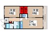 ハイム広尾 2DKの間取り