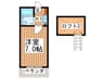 リバ－コ－プ緑町 1Kの間取り
