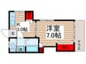 青葉荘 1Kの間取り