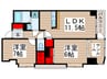 サンロイヤル我孫子 2LDKの間取り