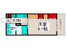 リブリ・クールドール 1Kの間取り