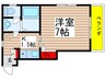 シャレー本八幡 1Kの間取り
