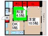 サンコーポ八柱（302） 2DKの間取り