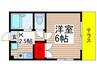 実籾コーポ 1Kの間取り