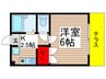 実籾コーポ 1Kの間取り