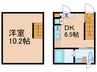 KDXレジデンス吉祥寺 1DKの間取り