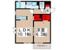 プランド－ル東浦和 1LDKの間取り