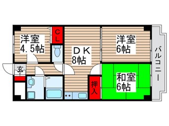 間取図 ブランドール常盤平