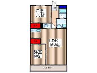 間取図 グランドレイクトイダ弐番館