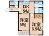 アリエーテ沼袋 2DKの間取り