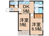 アリエーテ沼袋 2DKの間取り