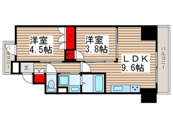 間取図 ﾚｼﾞﾃﾞｨｱ新御徒町Ⅱ