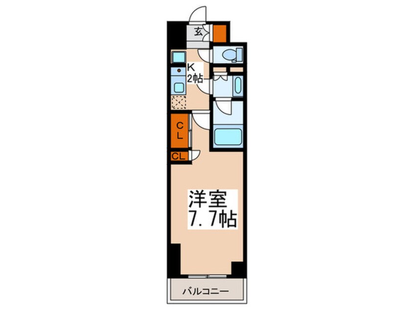 間取図 ﾚｼﾞﾃﾞｨｱ新御徒町Ⅱ