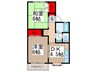 ハイツベルク 2DKの間取り