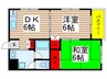 ｾﾝﾄﾋﾙｽﾞ本八幡 2DKの間取り