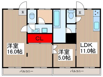 間取図 ＷＡＤＡ・１１