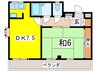 コーポフォンティーヌ 1DKの間取り