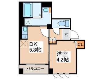 間取図 シャ　ブラン　蔵前