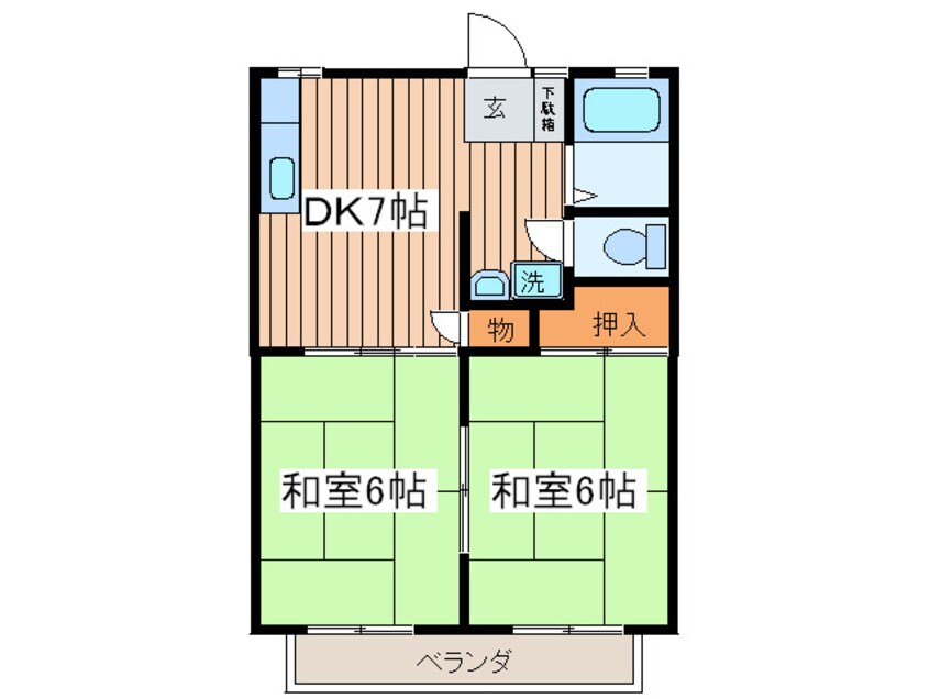 間取図 スカイハイツ