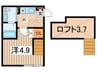 ジェノベーゼ 1Kの間取り