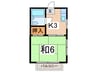 ハイツ416 1Kの間取り