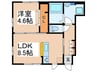 サニーフラット 1LDKの間取り