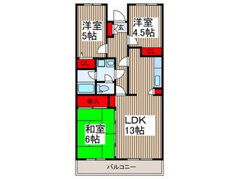 間取図 ベルメゾン鶴ヶ島