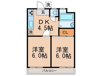 間取図 桂ハイツ（２１５）