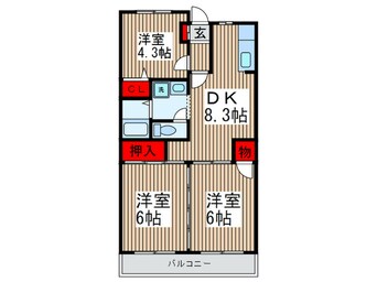 間取図 グリ－ンタウン鶴ヶ島