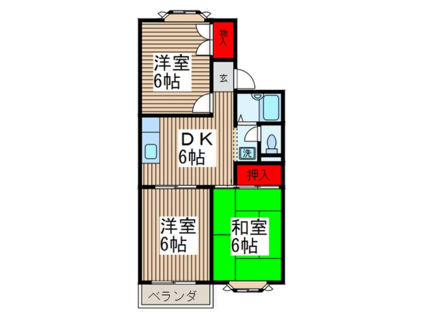 間取図 クレストＦ２