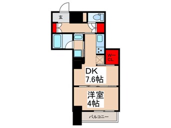 間取図 ﾌﾟﾗｳﾄﾞﾌﾗｯﾄ西日暮里ﾃﾞｨｱｰｼﾞｭ