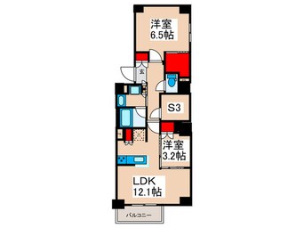 間取図 ﾌﾟﾗｳﾄﾞﾌﾗｯﾄ西日暮里ﾃﾞｨｱｰｼﾞｭ