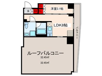 間取図 ﾌﾟﾗｳﾄﾞﾌﾗｯﾄ西日暮里ﾃﾞｨｱｰｼﾞｭ