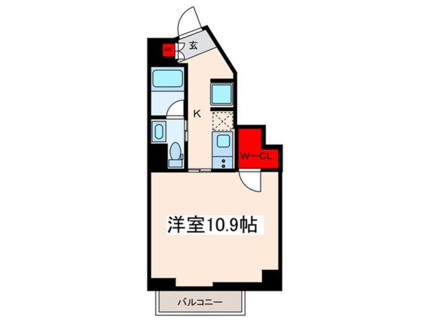 間取図 ﾌﾟﾗｳﾄﾞﾌﾗｯﾄ西日暮里ﾃﾞｨｱｰｼﾞｭ