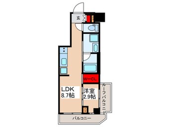 間取図 ﾌﾟﾗｳﾄﾞﾌﾗｯﾄ西日暮里ﾃﾞｨｱｰｼﾞｭ