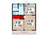 コ－ポ大橋 2DKの間取り