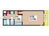 ウィンド稲毛 1DKの間取り