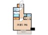 文京春日ﾌﾟﾗｯﾂ605 1Kの間取り