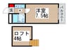 ビューパレス南柏 1Kの間取り