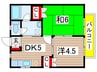 グランド千葉東 2DKの間取り