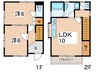 古淵4丁目戸建 2LDKの間取り