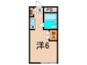 シティアビタ溝の口Ⅱ－Ｃ 1Rの間取り