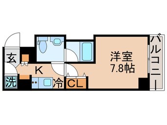 間取図 スカイステージ築地（２０５）