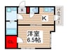 アルファキューブ西大島 1Kの間取り