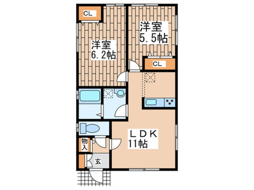 間取図 レジデンス中神