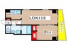 Levante両国 1LDKの間取り