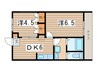 ＰＩＮＥ　Ｓ　ＨＯＵＳＥ 2DKの間取り