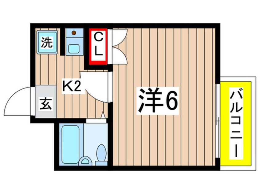 間取図 エクセレント稲田堤（104）