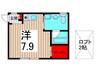 Ｌａ　Ｆｏｎｔｅ 1Rの間取り