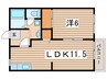 サイレントハイムＢ 1LDKの間取り